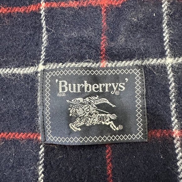 Burberry Classic Check Scarf Black 100% Lambswool Unisex Scarf Made In England - Picture 4 of 5
